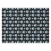 Patroon van poten, reuzenpoten, blauwe poten, witt tafelkleed (Voorkant (Horizontaal))