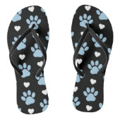 Patroon van poten, reuzenpoten, blauwe poten, witt teenslippers (Voetbed)