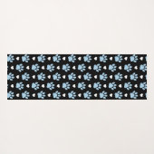 Patroon van poten, reuzenpoten, blauwe poten, witt yogamat (Achterkant (horizontaal))