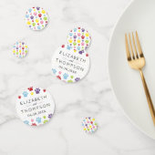 Patroon van poten, reuzenpoten, kleurrijke poten,  confetti (Groep)