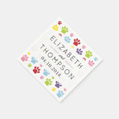 Patroon van poten, reuzenpoten, kleurrijke poten,  servet (Hoek)