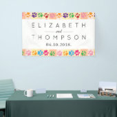 Patroon van poten, reuzenpoten, kleurrijke poten,  spandoek (Beurs)