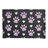 Patroon van poten, reuzenpoten, Lila poten, hart Kussensloop (Voorkant)