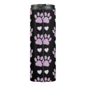 Patroon van poten, reuzenpoten, Lila poten, hart Thermosbeker (Achterkant)