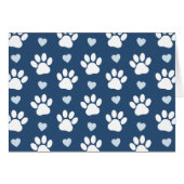 Patroon van poten, reuzenpoten, witte poten, blauw (Voorkant Horizontaal)