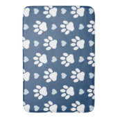 Patroon van poten, reuzenpoten, witte poten, blauw badmat (Voorkant Verticaal)