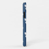 Patroon van poten, reuzenpoten, witte poten, blauw Case-Mate iPhone case (Achterkant/rechts)
