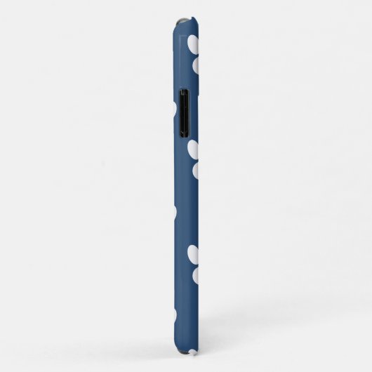 Patroon van poten, reuzenpoten, witte poten, blauw Case-Mate iPhone case (Achterkant/rechts)