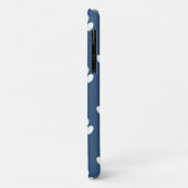 Patroon van poten, reuzenpoten, witte poten, blauw Case-Mate iPhone case (Achterkant/links)