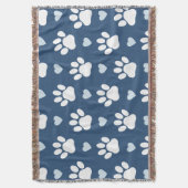 Patroon van poten, reuzenpoten, witte poten, blauw deken (Voorkant Verticaal)