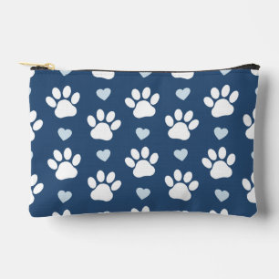 Patroon van poten, reuzenpoten, witte poten, blauw etui
