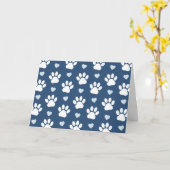 Patroon van poten, reuzenpoten, witte poten, blauw kaart (Gele Bloem)