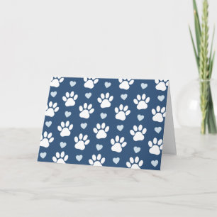 Patroon van poten, reuzenpoten, witte poten, blauw kaart