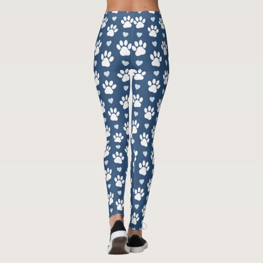 Patroon van poten, reuzenpoten, witte poten, blauw leggings (Achterkant)