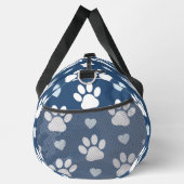 Patroon van poten, reuzenpoten, witte poten, blauw plunjezak (Rechts)