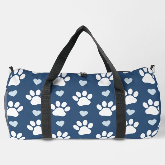 Patroon van poten, reuzenpoten, witte poten, blauw plunjezak (Achterkant)