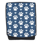 Patroon van poten, reuzenpoten, witte poten, blauw rugtassen (Voorkant)