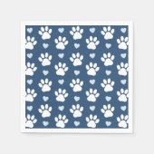 Patroon van poten, reuzenpoten, witte poten, blauw servet (Voorkant)