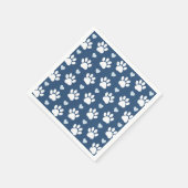 Patroon van poten, reuzenpoten, witte poten, blauw servet (Hoek)