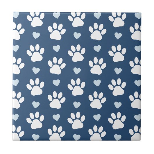 Patroon van poten, reuzenpoten, witte poten, blauw tegeltje (Voorkant)