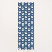 Patroon van poten, reuzenpoten, witte poten, blauw yogamat (Voorkant)