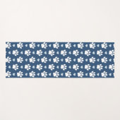 Patroon van poten, reuzenpoten, witte poten, blauw yogamat (Voorkant (horizontaal))