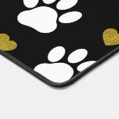 Patroon van poten, reuzenpoten, witte poten, goudh bureaumat (Hoek)