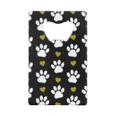 Patroon van poten, reuzenpoten, witte poten, goudh creditkaart flessenopener (Achterkant)