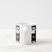 Patroon van poten, reuzenpoten, witte poten, goudh espresso kop (Achterkant)