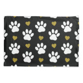 Patroon van poten, reuzenpoten, witte poten, goudh kussensloop (Achterkant)