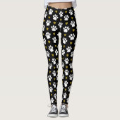 Patroon van poten, reuzenpoten, witte poten, goudh leggings (Voorkant)