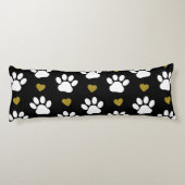 Patroon van poten, reuzenpoten, witte poten, goudh lichaamskussen (Achterkant)