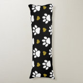 Patroon van poten, reuzenpoten, witte poten, goudh lichaamskussen (Voorkant Verticaal)