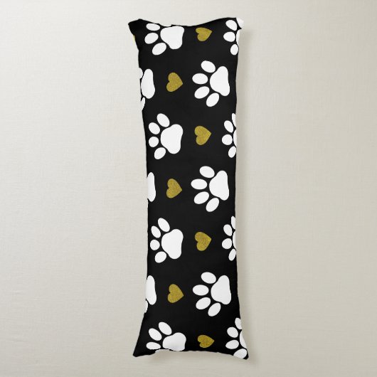 Patroon van poten, reuzenpoten, witte poten, goudh lichaamskussen (Voorkant Verticaal)