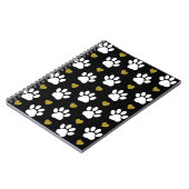 Patroon van poten, reuzenpoten, witte poten, goudh notitieboek (Linkerzijde)