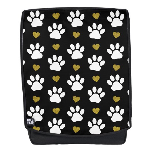 Patroon van poten, reuzenpoten, witte poten, goudh rugtassen (Voorkant)