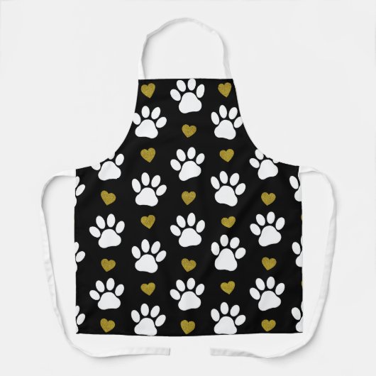 Patroon van poten, reuzenpoten, witte poten, goudh schort (Voorkant)