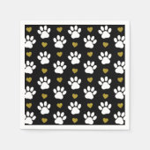 Patroon van poten, reuzenpoten, witte poten, goudh servet (Voorkant)