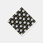 Patroon van poten, reuzenpoten, witte poten, goudh servet (Hoek)