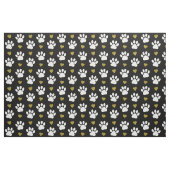 Patroon van poten, reuzenpoten, witte poten, goudh stof (Fat Quarter)