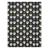 Patroon van poten, reuzenpoten, witte poten, goudh tafelkleed (Voorkant)