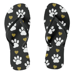 Patroon van poten, reuzenpoten, witte poten, goudh teenslippers