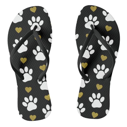 Patroon van poten, reuzenpoten, witte poten, goudh teenslippers (Voetbed)
