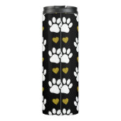 Patroon van poten, reuzenpoten, witte poten, goudh thermosbeker (Achterkant)