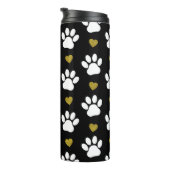 Patroon van poten, reuzenpoten, witte poten, goudh thermosbeker (Geroteerd rechts)