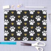 Patroon van poten, reuzenpoten, witte poten, goudh tissuepapier (Craft)