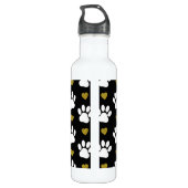 Patroon van poten, reuzenpoten, witte poten, goudh waterfles  (Achterkant)