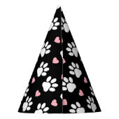 Patroon van poten, reuzenpoten, witte poten, roze  feesthoedjes (Achterkant)