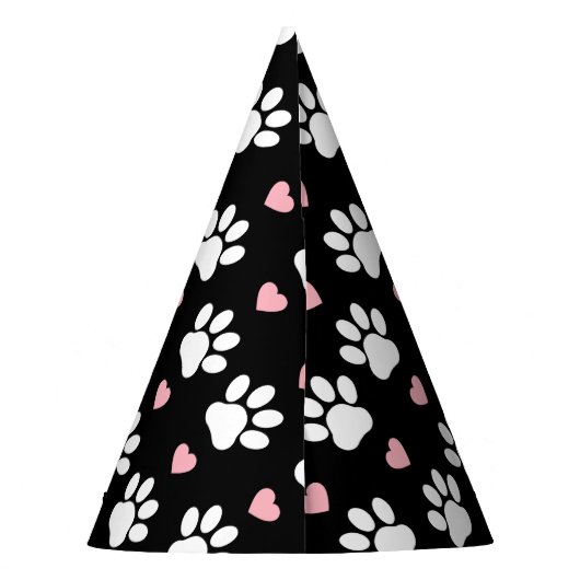 Patroon van poten, reuzenpoten, witte poten, roze  feesthoedjes (Achterkant)