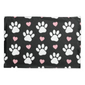 Patroon van poten, reuzenpoten, witte poten, roze kussensloop (Achterkant)